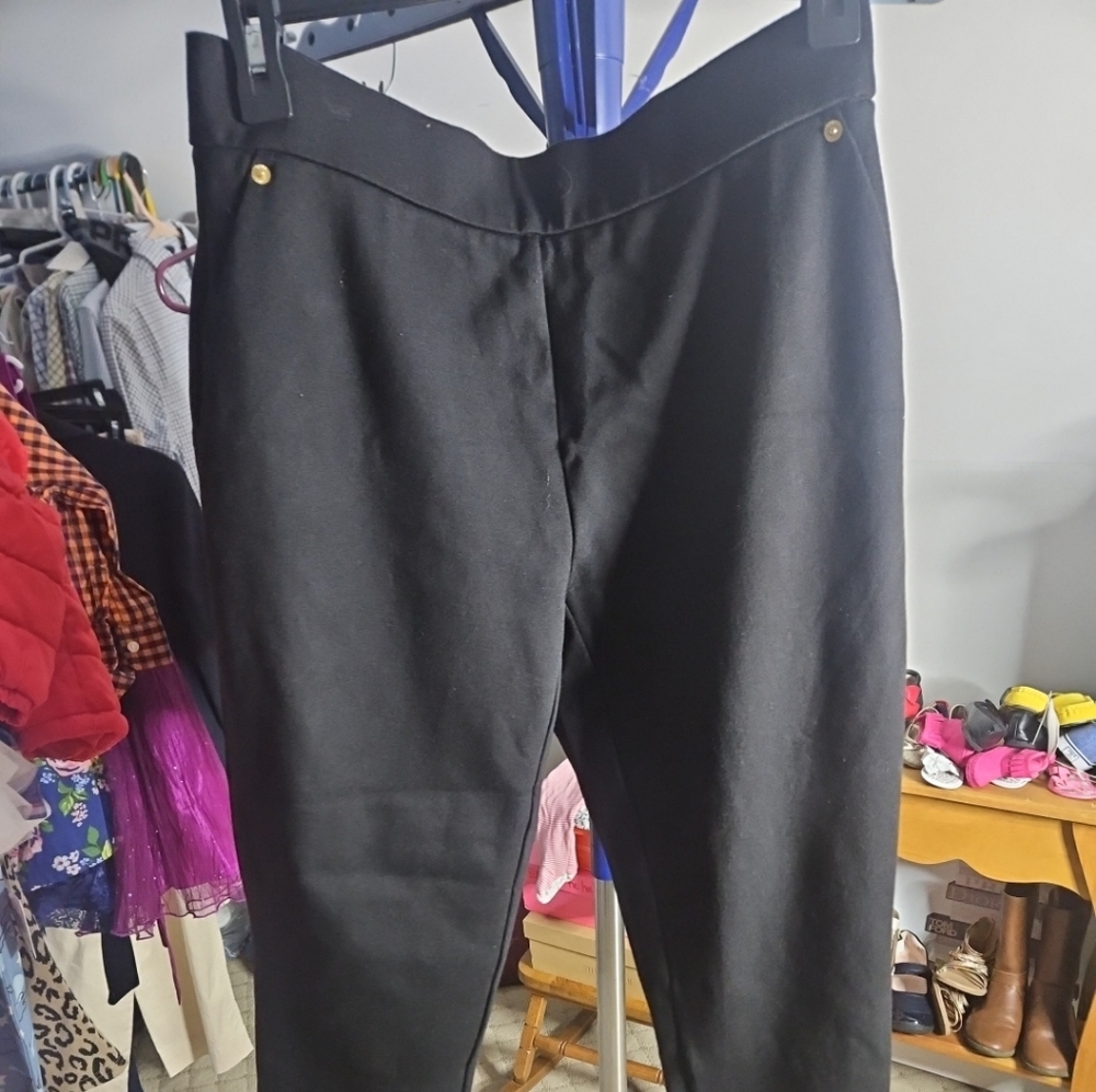 Michael Kors Black‎ Trousers with Gold Accent